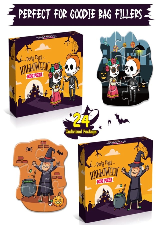 Shemira Halloween Party Favor for Kids, 24 Pack Jigsaw Puzzles in Halloween Theme Designs for Trick or Treating, Halloween Goodie Bag Filler,Miniatures Novelty Toy, School Classroom Reward - Image 2